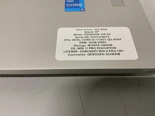 Hp probook 450 g8 laptop - afbeelding 2 van  8