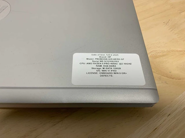 Hp probook 635 aero g7 laptop - afbeelding 2 van  7