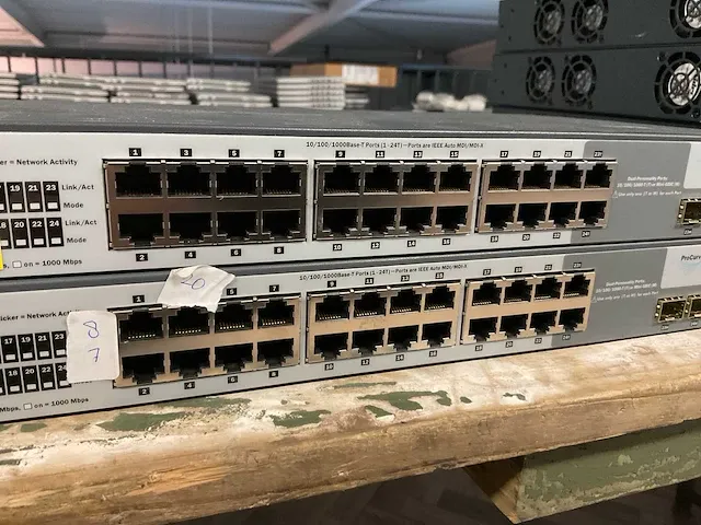 Hp procurve 1800-24g (j9028b) 19" switch (2x) - afbeelding 3 van  4