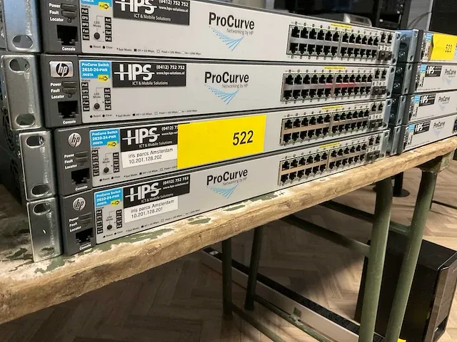 Hp procurve 2610-24g (j9087a) 19" switch (2x) - afbeelding 1 van  4