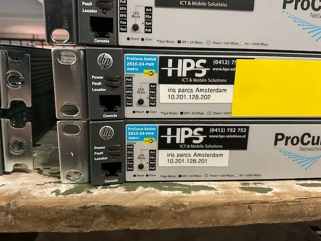 Hp procurve 2610-24g (j9087a) 19" switch (2x) - afbeelding 2 van  4