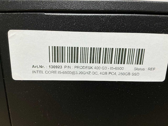 Hp prodesk 400 g3 - i5-6500 desktop - afbeelding 7 van  7