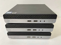 Hp prodesk 400 g4 dm, core(tm) i5 8th gen, 8 gb ram, 256 gb ssd mini desktops (3x) - afbeelding 1 van  11