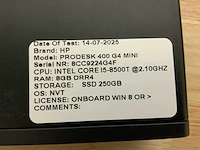 Hp prodesk 400 g4 mini desktop (4x) - afbeelding 6 van  8