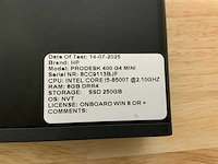 Hp prodesk 400 g4 mini desktop (4x) - afbeelding 7 van  8