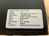 Hp prodesk 400 g5 ssf desktop (4x) - afbeelding 6 van  8