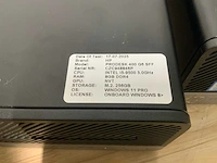Hp prodesk 400 g6 sff desktop (2x) - afbeelding 3 van  5