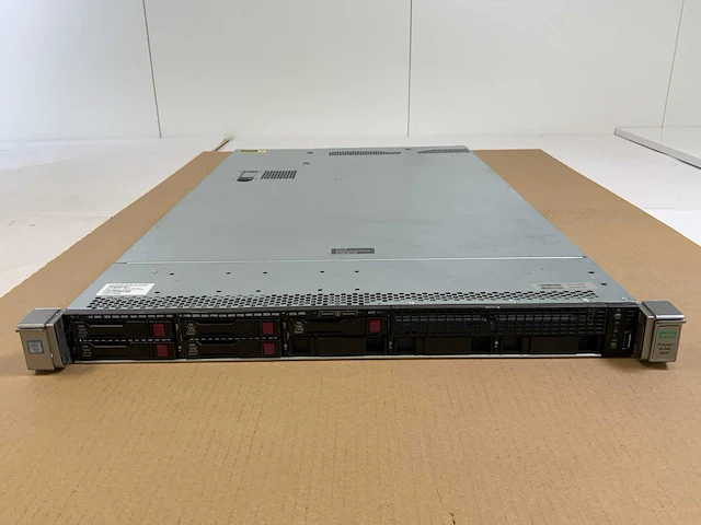 Hp proliant dl360 g9, 2x xeon(r) e5-2650 v4, 8x 16 gb ram, 3x 480 gb ssd(lk0480gfjsk) - 2x 1.8 tb sas(al14seb18eq) rack mount chassis - afbeelding 1 van  9