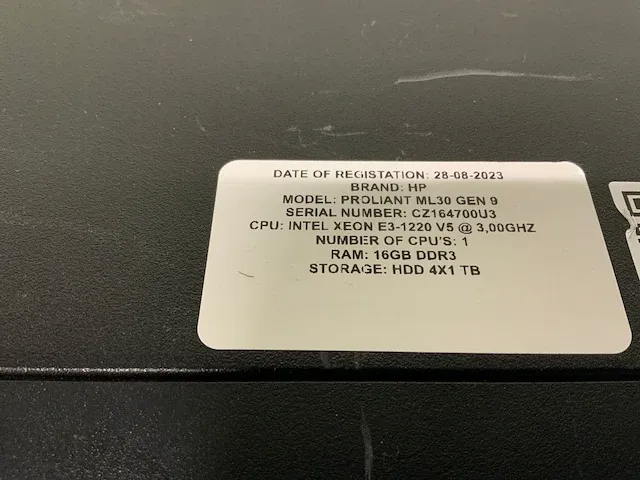 Hp proliant ml30 gen9 server - afbeelding 2 van  5