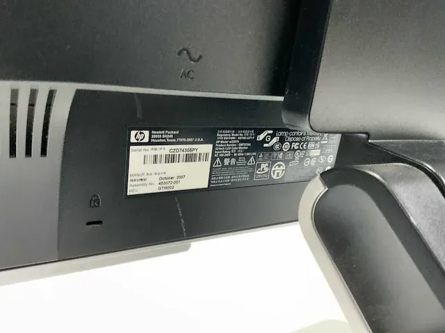 Hp w2207h monitor - afbeelding 6 van  6