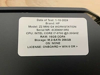 Hp z2 mini g4 workstation (i7) desktop - afbeelding 7 van  7