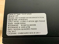 Hp z2 tower g4 workstation(i7) desktop - afbeelding 7 van  7