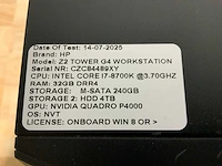 Hp z2 tower g4 workstation(i7) desktop - afbeelding 7 van  7