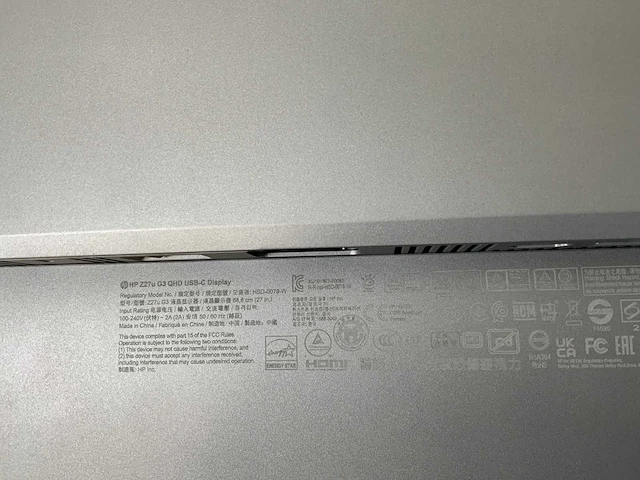 Hp (z27u g3) 27”, 2560x1440 (qhd) ips monitor - afbeelding 6 van  7