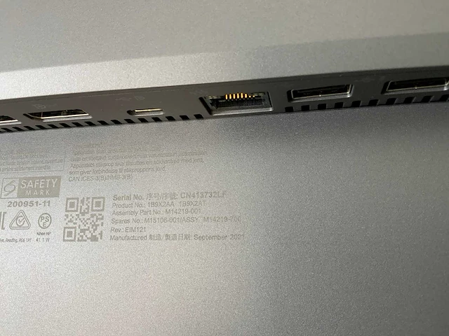 Hp (z27u g3) 27”, 2560x1440 (qhd) ips monitor - afbeelding 7 van  7