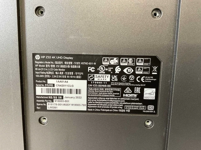 Hp (z32) 32”, 3840x2160 (uhd) ips monitor - afbeelding 6 van  6