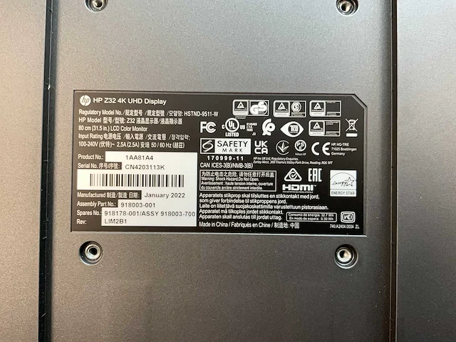 Hp (z32) 32”, 3840x2160 (uhd) ips monitor - afbeelding 6 van  6