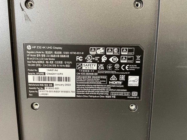 Hp (z32) 32”, 3840x2160 (uhd) ips monitor - afbeelding 6 van  6