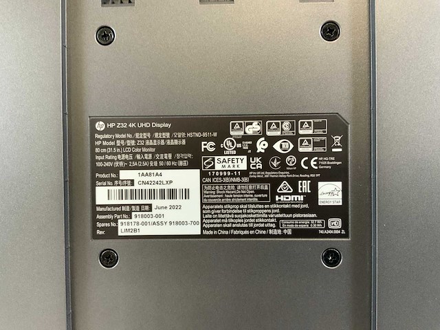 Hp (z32) 32", 3840x2160 (uhd) ips monitor - afbeelding 5 van  6