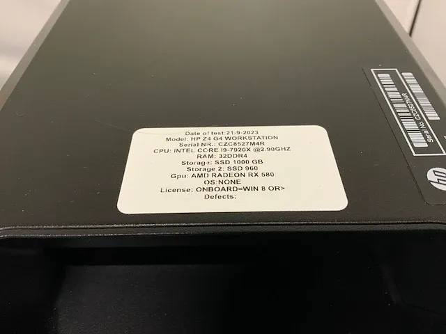 Hp z4 g4 workstation desktop - afbeelding 2 van  8