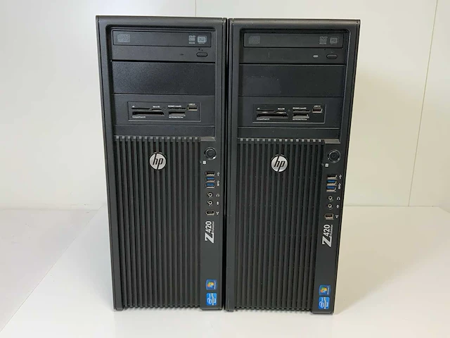 Hp z420, xeon(r) e5-1620, 8 gb ram, 120 gb sdd, nvidia quadro 2000 1 gb workstations (2x) - afbeelding 1 van  12