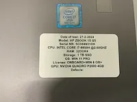 Hp zbook 15 g5 (i7-gen8) laptop - afbeelding 8 van  8