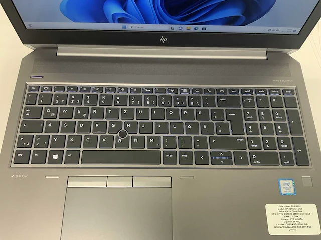 Hp zbook 15 g6 (i9-gen9) laptop - afbeelding 2 van  8