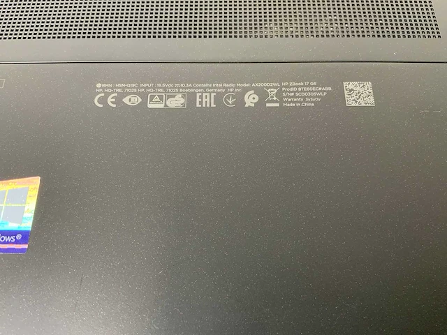 Hp zbook 17 g6 17”, core(tm) i9 9th gen, 64 gb ram, 1 tb nvme, nvidia quadro rtx 5000 16 gb mobile workstation - afbeelding 8 van  8