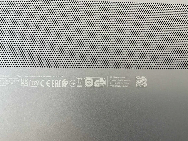 Hp zbook power g7 15.5", core(tm) i9 10th gen, 64 gb ram, no hdd, nvidia quadro t1000 mobile 4 gb mobile workstation - afbeelding 7 van  7