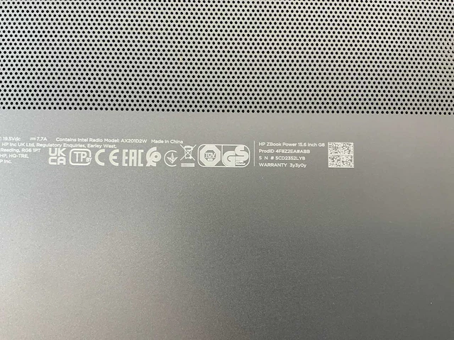 Hp zbook power g8 15.5", core(tm) i9 11th gen, 64 gb ram, no hdd, nvidia rtx a2000 mobile 4 gb mobile workstation - afbeelding 8 van  8