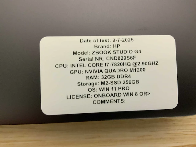 Hp zbook studio g4(i7) laptop - afbeelding 6 van  6