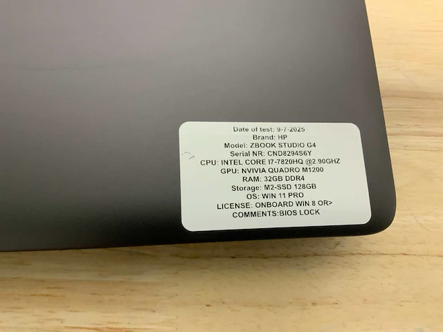Hp zbook studio g4(i7) laptop - afbeelding 6 van  6