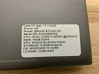 Hp zbook studio g5(i7) laptop - afbeelding 8 van  8