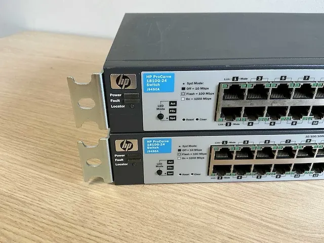 Hpe procurve 1810g-24 19" switch (2x) - afbeelding 2 van  3