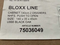 H&r bloxx line badmeubel 140cm black oak - afbeelding 8 van  8