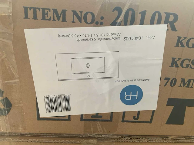 Hr enjoy badmeubel charcoal 100cm - afbeelding 6 van  6