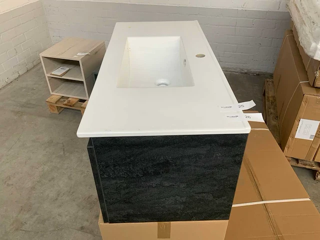 H&r matrix !ine badmeubel 100cm charcoal flow - afbeelding 3 van  7