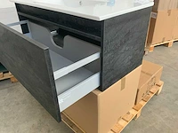 H&r matrix !ine badmeubel 100cm charcoal flow - afbeelding 6 van  7