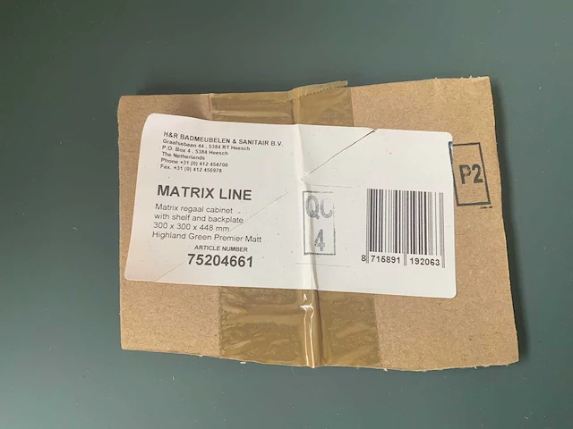Hr matrix line badkamerkast green matt - afbeelding 4 van  4
