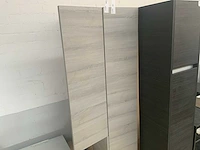 Hr straight badkamerkast hoog grijs essen 160cm (2x) - afbeelding 2 van  7