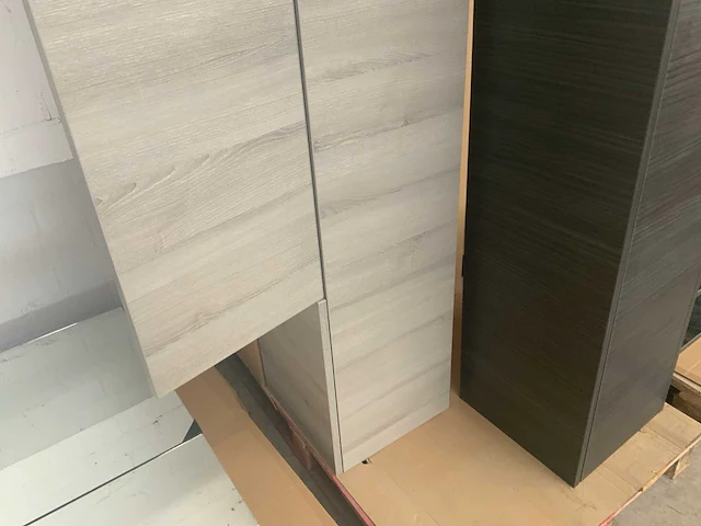 Hr straight badkamerkast hoog grijs essen 160cm (2x) - afbeelding 3 van  7