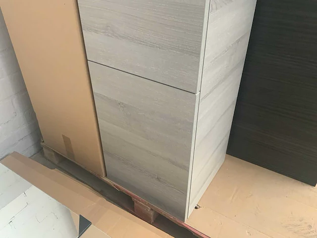 Hr straight badkamerkast hoog grijs essen 160cm (2x) - afbeelding 4 van  7