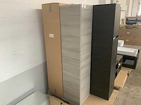 Hr straight badkamerkast hoog grijs essen 160cm - afbeelding 1 van  7
