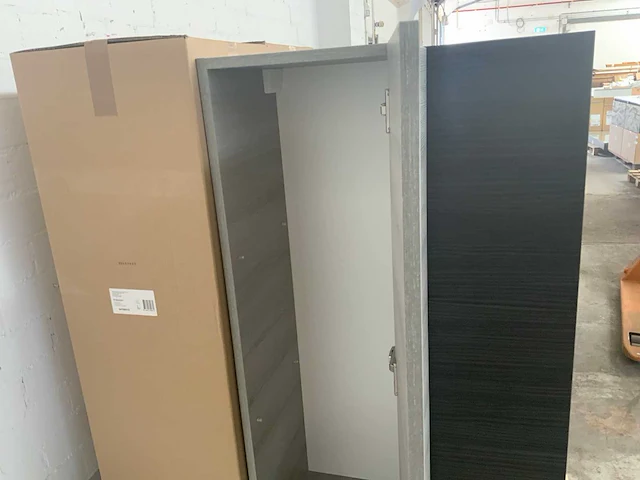 Hr straight badkamerkast hoog grijs essen 160cm - afbeelding 6 van  7