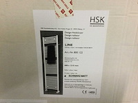Hsk - line 800122 - design radiator mat zwart - afbeelding 1 van  3