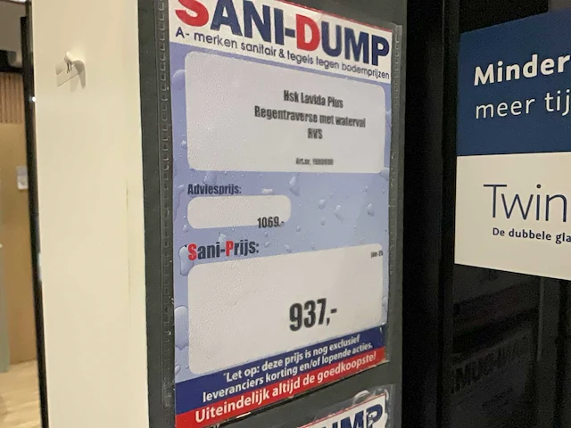 Hsk wald in pro, lavida plus douchewand met regendouche - afbeelding 8 van  9