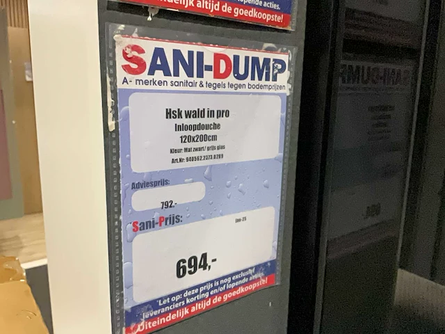 Hsk wald in pro, lavida plus douchewand met regendouche - afbeelding 9 van  9