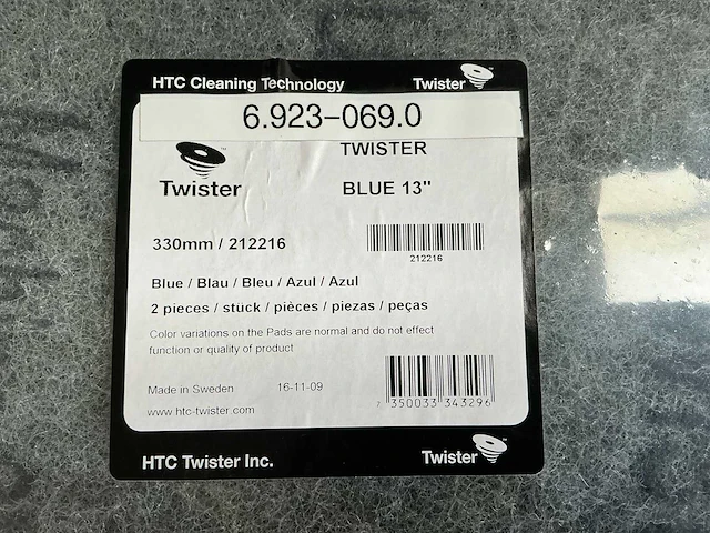 Htc cleaning technology twister pad blue 13 inch (5x) - afbeelding 3 van  3