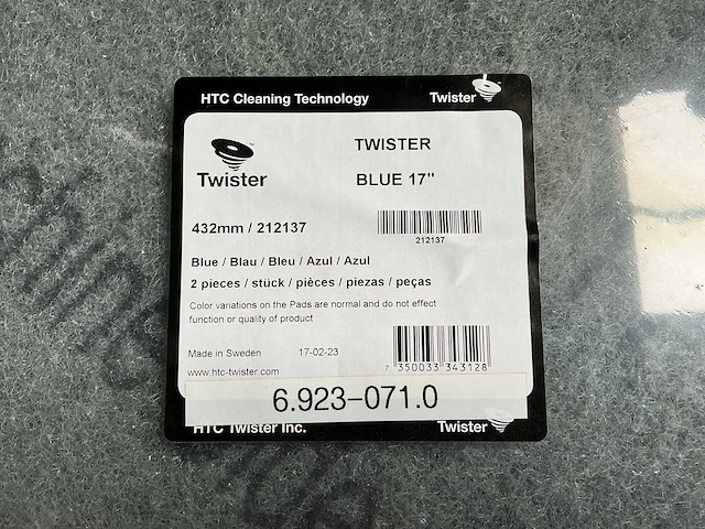 Htc cleaning technology twister pad blue 17 inch (2x) - afbeelding 3 van  3
