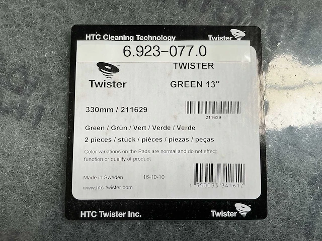 Htc cleaning technology twister pad green 13 inch (5x) - afbeelding 3 van  3